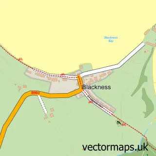 Street map sample of Blackness, Stirling and Falkirk