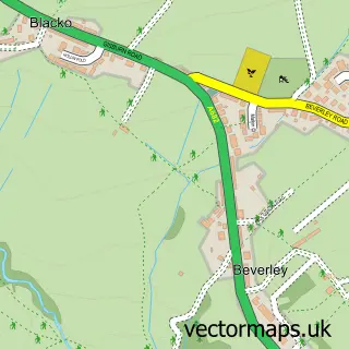 Street map sample of Blacko, Lancashire