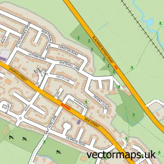 Street map sample of Blackrod, Greater Manchester