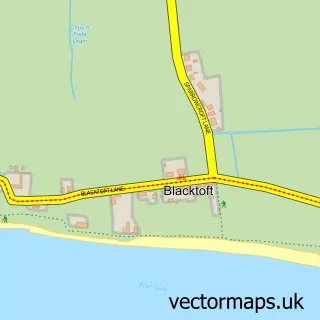Street map sample of Blacktoft, East Riding of Yorkshire