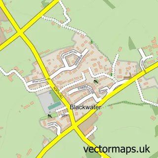Street map sample of Blackwater, Cornwall