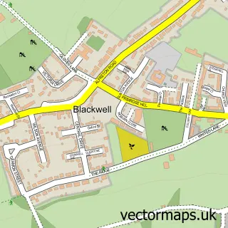 Street map sample of Blackwell, Derbyshire