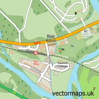 Street map sample of Blair Atholl, Perth and Kinross