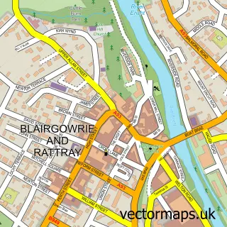 Street map sample of Blairgowrie and Rattray, Perth and Kinross