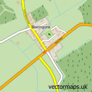 Street map sample of Blairingone, Perth and Kinross
