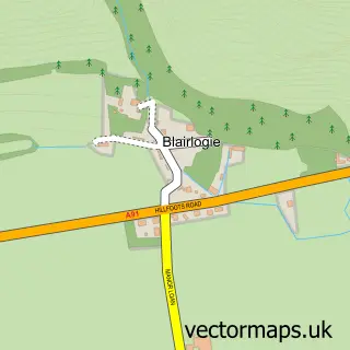 Street map sample of Blairlogie, Stirling and Falkirk