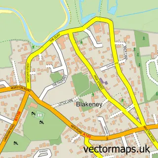 Street map sample of Blakeney, Norfolk