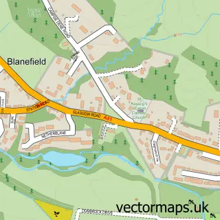 Street map sample of Blanefield, Stirling and Falkirk