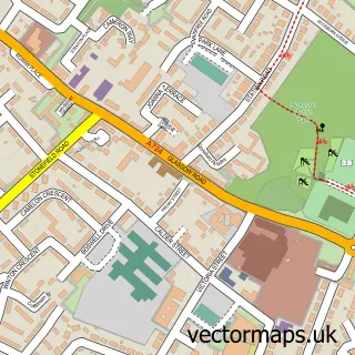 Street map sample of Blantyre, Lanarkshire