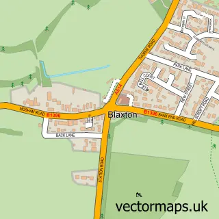 Street map sample of Blaxton, South Yorkshire