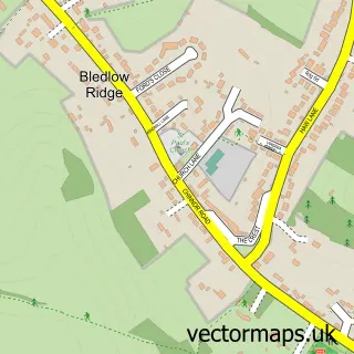 Street map sample of Bledlow Ridge, Buckinghamshire