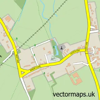 Street map sample of Bledlow, Buckinghamshire