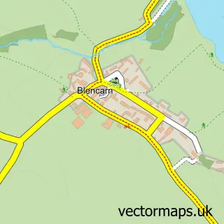 Street map sample of Blencarn, Cumbria