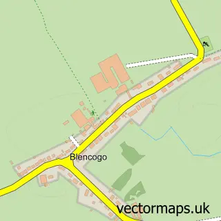 Street map sample of Blencogo, Cumbria