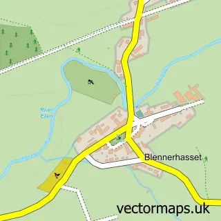 Street map sample of Blennerhasset, Cumbria
