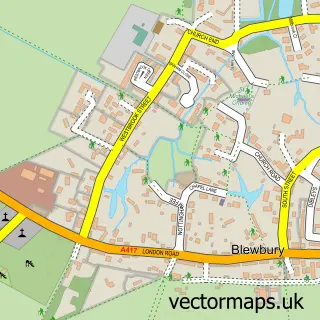 Street map sample of Blewbury, Oxfordshire