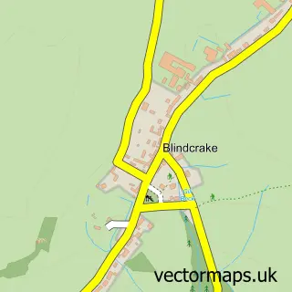 Street map sample of Blindcrake, Cumbria