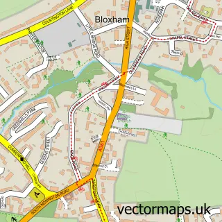 Street map sample of Bloxham, Oxfordshire