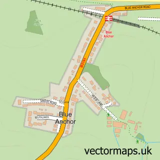 Street map sample of Blue Anchor, Somerset