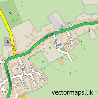 Street map sample of Blyton, Lincolnshire