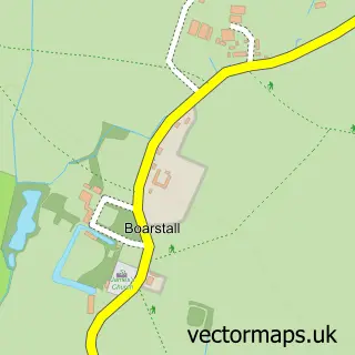 Street map sample of Boarstall, Buckinghamshire