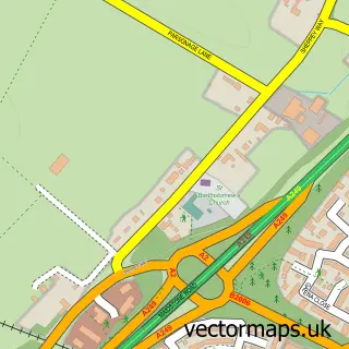 Street map sample of Bobbing, Kent