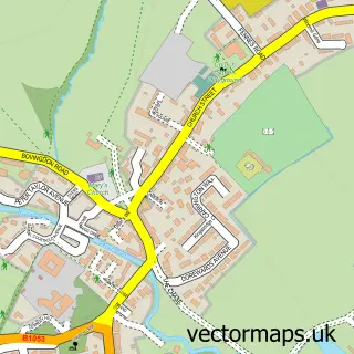 Street map sample of Bocking Churchstreet, Essex