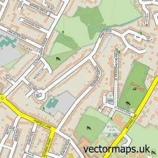 Street map sample of Bocking, Essex