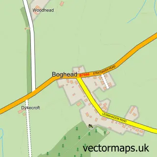 Street map sample of Boghead, Lanarkshire