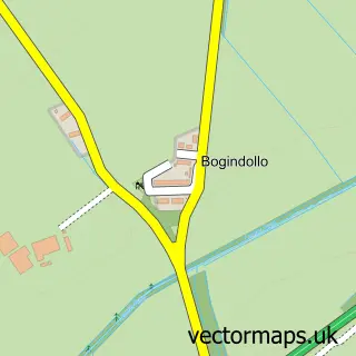 Street map sample of Bogindollo, Angus