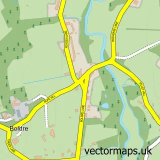 Street map sample of Boldre, Hampshire
