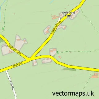 Street map sample of Bolehill, Derbyshire