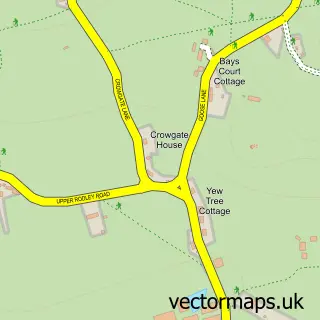 Street map sample of Bollow, Gloucestershire