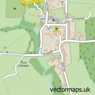 Street map sample of Bolton Percy, North Yorkshire