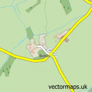 Street map sample of Bolton, Northumberland