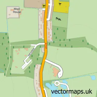 Street map sample of Bomarsund, Northumberland