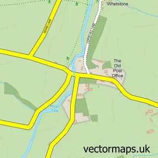 Street map sample of Bondleigh Bridge, Devon
