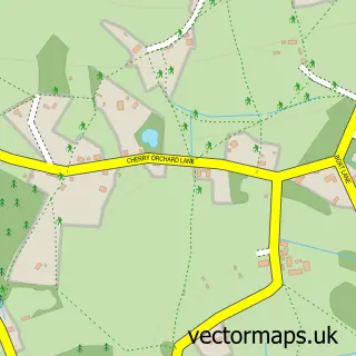 Street map sample of Bonnington, Kent