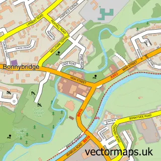 Street map sample of Bonnybridge, Stirling and Falkirk