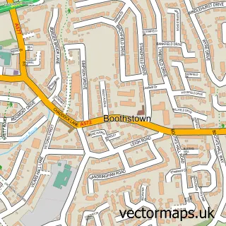 Street map sample of Boothstown, Greater Manchester