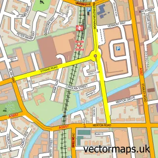 Street map sample of Bootle, Merseyside