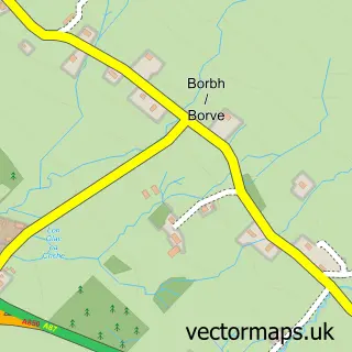 Street map sample of Borbh, Ross and Cromarty