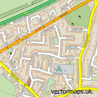 Street map sample of Boreham, Essex