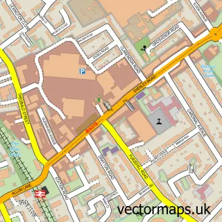 Street map sample of Borehamwood, Hertfordshire