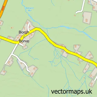 Street map sample of Borgh, Western Isles