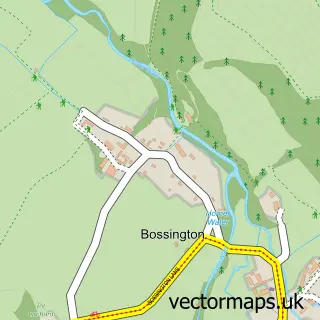 Street map sample of Bossington, Somerset