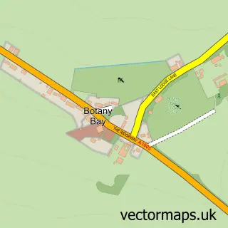 Street map sample of Botany Bay, Greater London