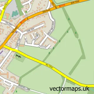 Street map sample of Botesdale, Suffolk