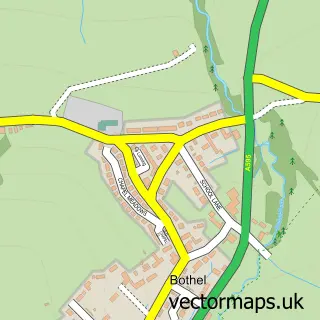 Street map sample of Bothel, Cumbria