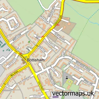 Street map sample of Bottisham, Cambridgeshire